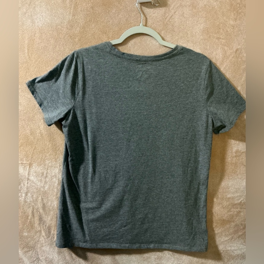 Nine West Gray Tee with Pink Text - Picture 4 of 7